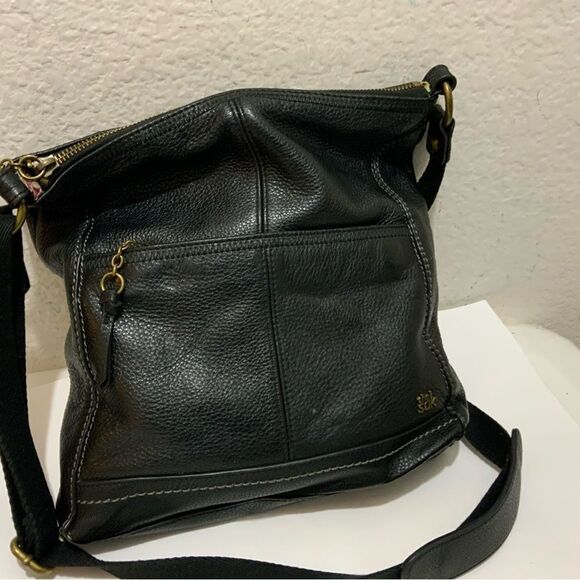 The Sak Black Iris Leather Crossbody Purse - Picture 7 of 13